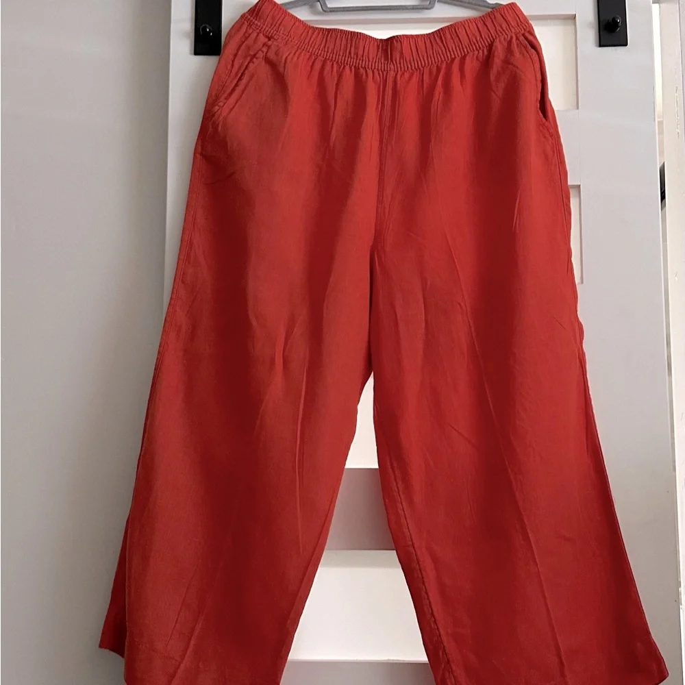 Orange Wide-Leg Pants - Picture 1 of 2